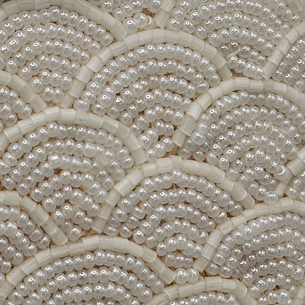 White Beaded Shell Crossbody Bag - Picture 2 of 9